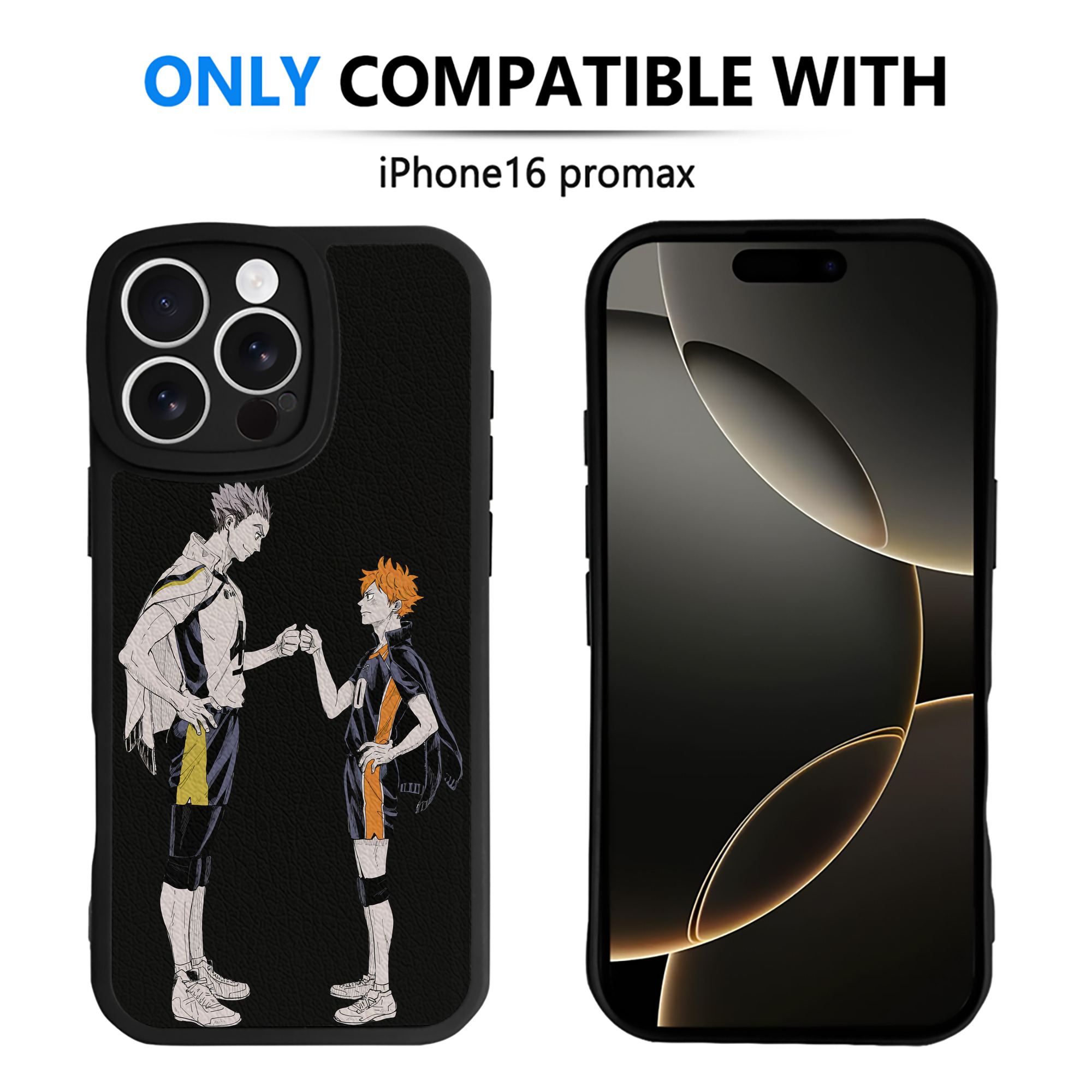 （画像用） ハイキュー!! Haikyu!! 【iPhone 16シリーズ対応】シリコンスマホケース（レザー調） 材質：シリコン